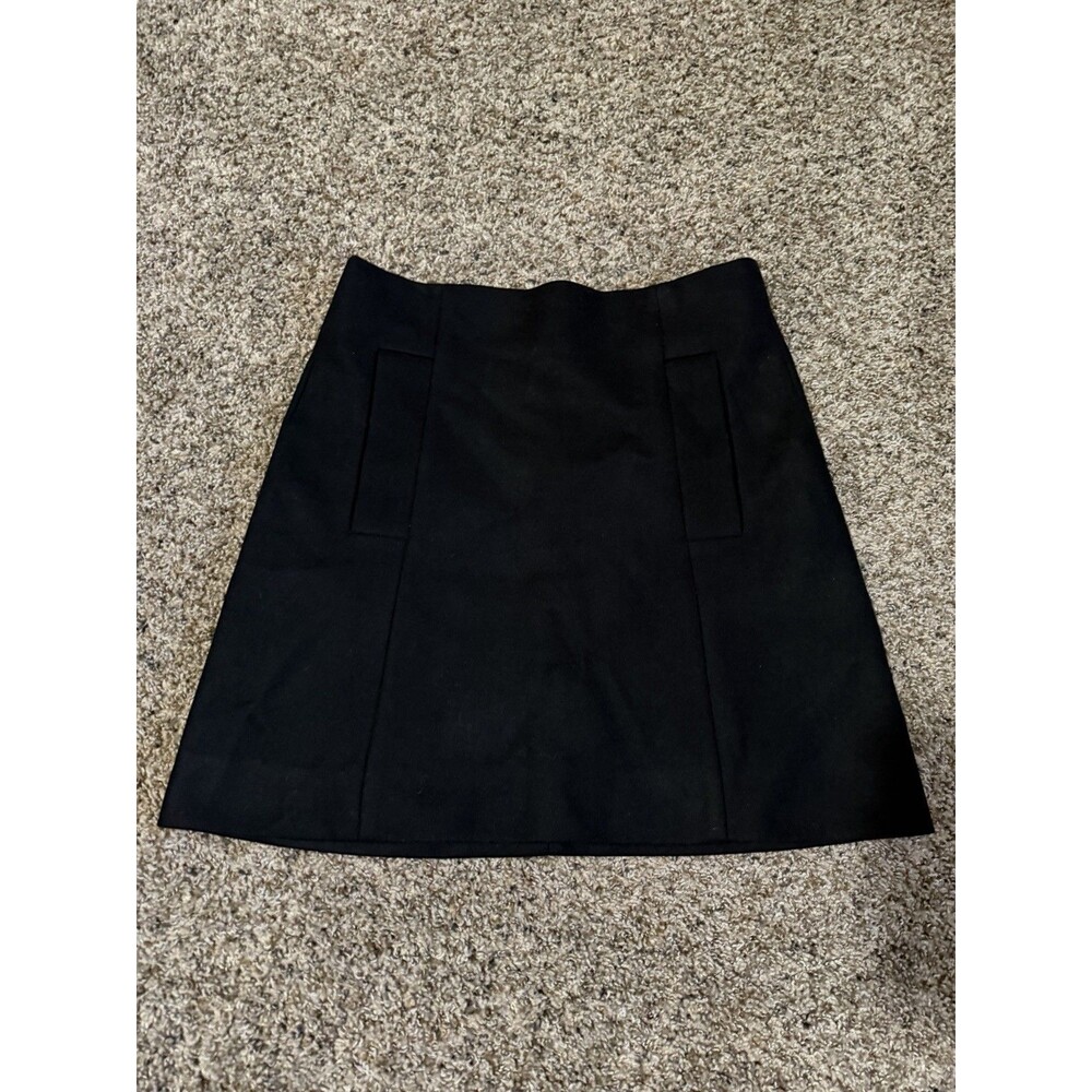 COS Women’s EU 34 Black Wool Cashmere Blend A-Line Mini Skirt Pockets